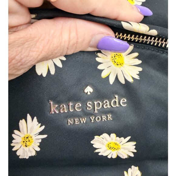 Kate Spade‎ Navy Floral Daisy Nylon Backpack Kate Spade Daisy Floral Nylon Mini Backpack Black NWOT main image 2